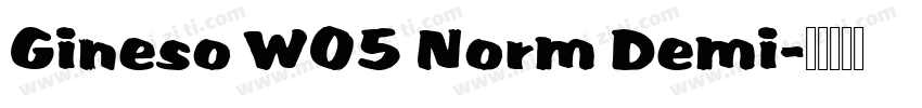 Gineso W05 Norm Demi字体转换